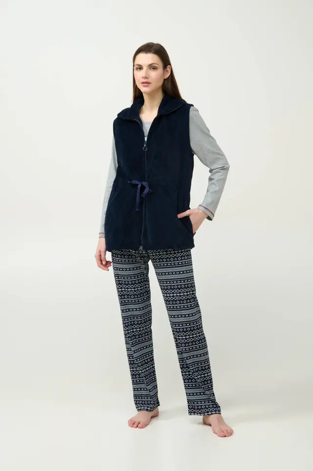 Γυναικείο Γιλέκο Fleece με Φερμουάρ Vamp 23359 RED PORTO 3