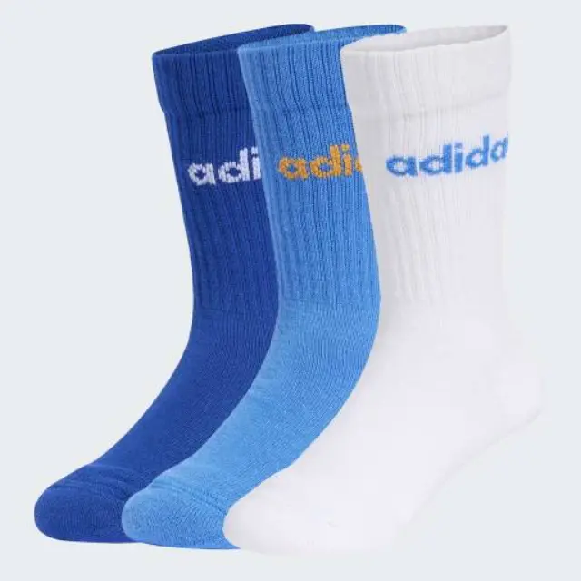 adidas Sportswear Infant's Linear 3 Pair Crew Socks Άσπρο - Μπλε KE7087 (adidas Sportswear) - XXSmall