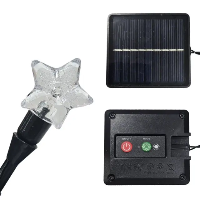 Ηλιακά Φωτάκια LED Αστεράκια Λευκό/Ψυχρό Φως - Solar LED String Lights 082361 2