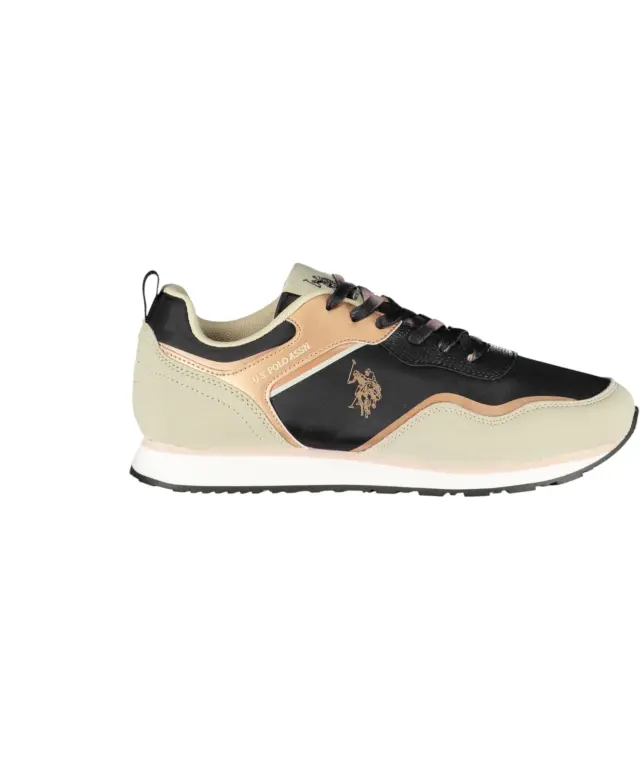 U.S. Polo Assn. - Γυναικεία Sneakers Nobik NOBIK010KCNH3F-BLK-BEI Μαύρο/Μπεζ - 35