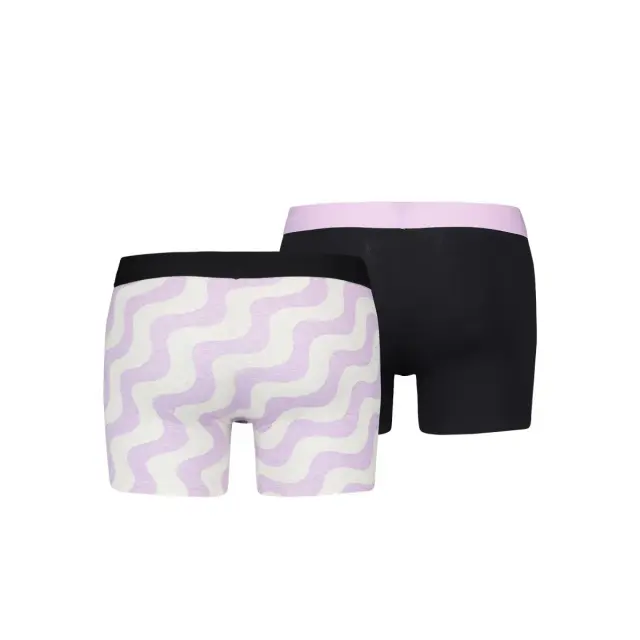 Levi's Ανδρικό Boxer High Comfort Seventies Wave Boxer - Διπλό Πακέτο, Χρώμα Γκρι-Μαύρο - S 2