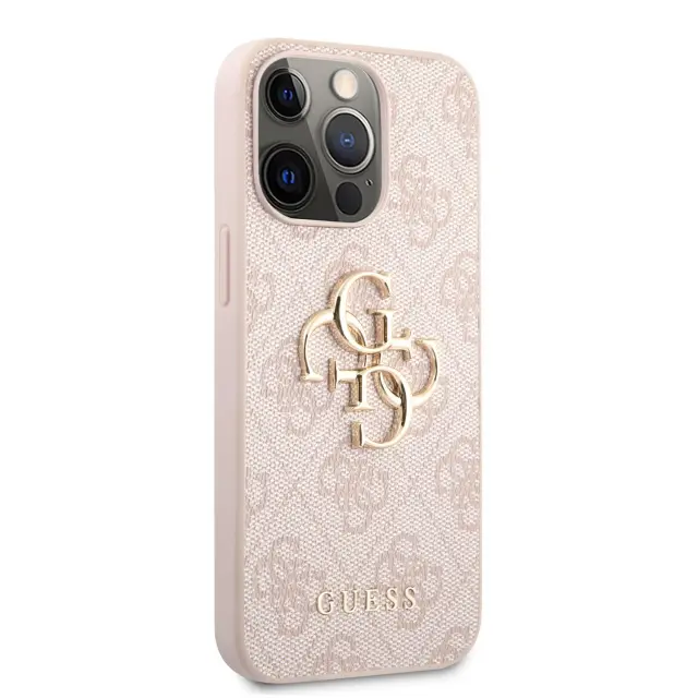 Guess PU 4G Metal Logo Case for iPhone 13 Pro Pink 3