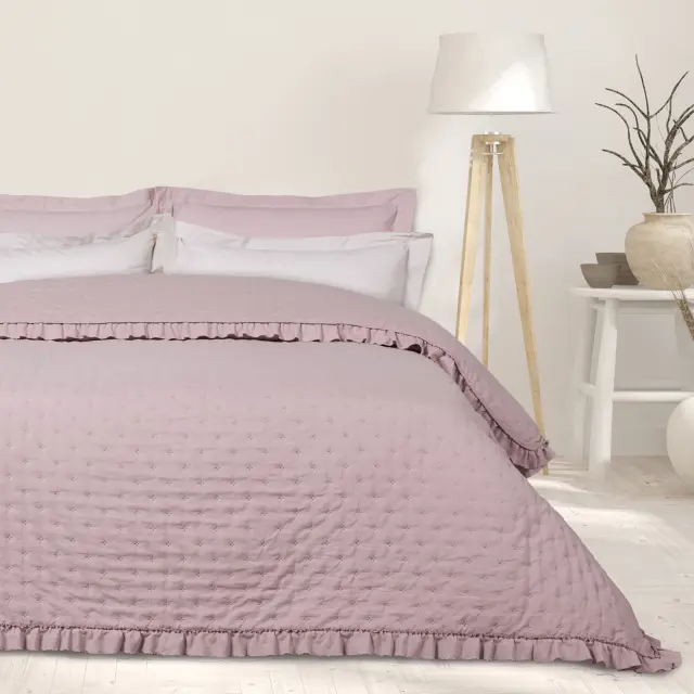 Κουβερλί 220x240 Υπέρδιπλο Happy Das Home 9656 Nude 100% Microfiber