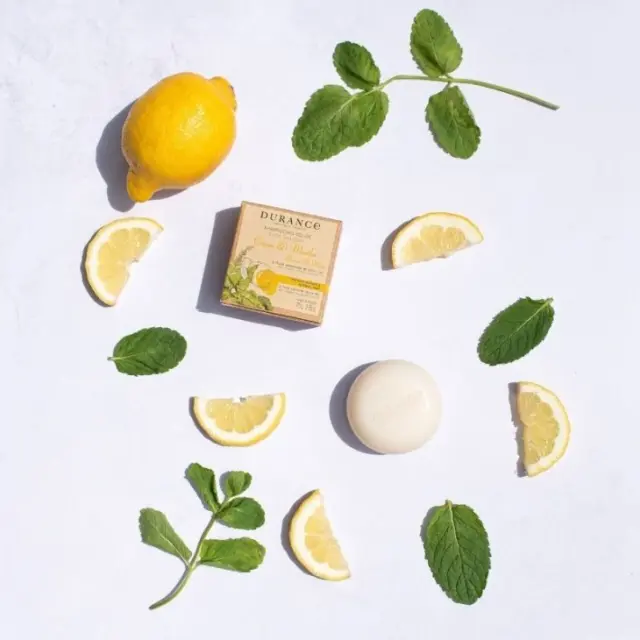 DURANCE Essentiels Solid Shampoo Στερεό σαμπουάν για Κανονικά Μαλλιά – Λεμόνι + Μέντα 75g 2