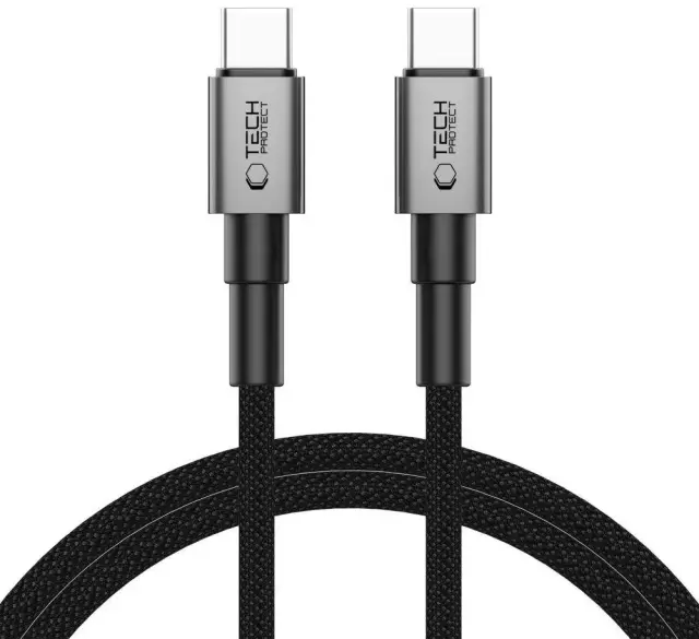 Tech-Protect® Καλώδιο Φόρτισης USB-C σε USB-C 100W 5A 1m- Iron/ Grey.