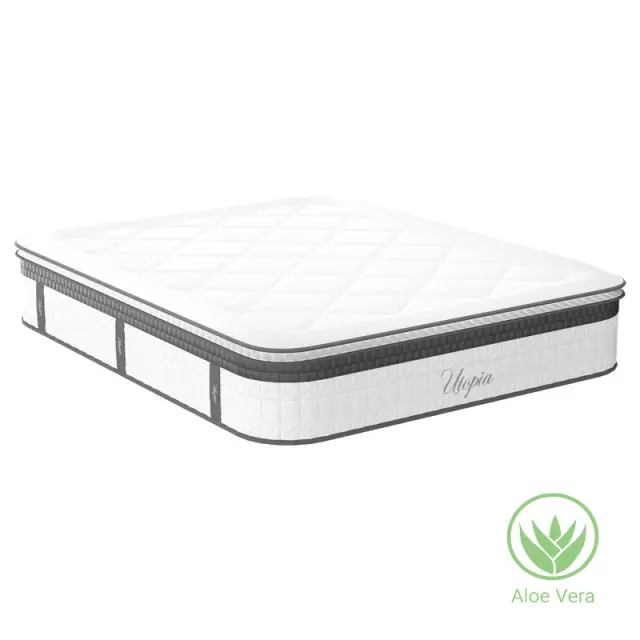Στρώμα Utopia pakoworld pocket spring με ανώστρωμα aloe vera 30-32cm 160x200εκ