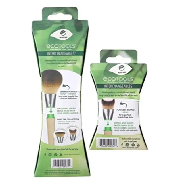 EcoTools Tapered Powder Interchangeables Make-Up Brush and Flawless Buffer Head for Seamless Make-Up Application 2