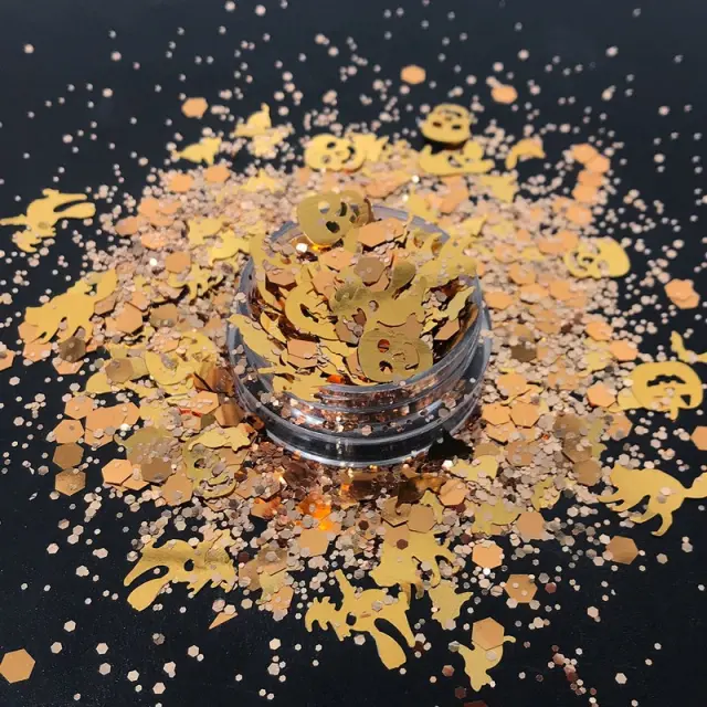 Chunky glitter 20gr, Halloween Mix, Χρυσό