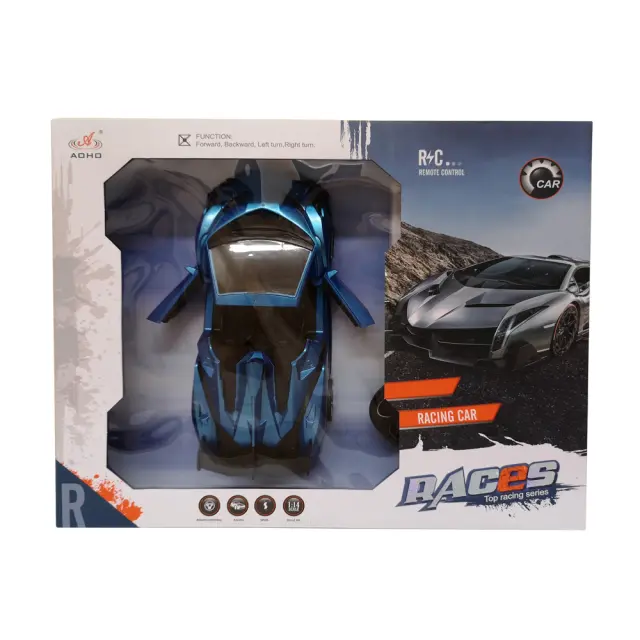 Zita Toys Τηλεκατευθυνόμενο 1:14 με Τιμόνι μπλέ Racing Car με usb επαναφορτιζόμενο (6+ ετών)