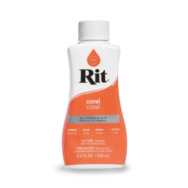 RIT DYE Liquid All-Purpose Βαφή Υφασμάτων – Coral 236ml