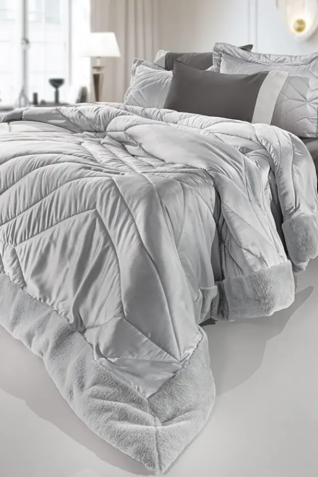 ΣΕΤ ΠΑΠΛΩΜΑ ΥΠΕΡΔΙΠΛΟ (240×250) 3 ΤΕΜΑΧΙΩΝ COLUMBIA SILVER GUY LAROCHE