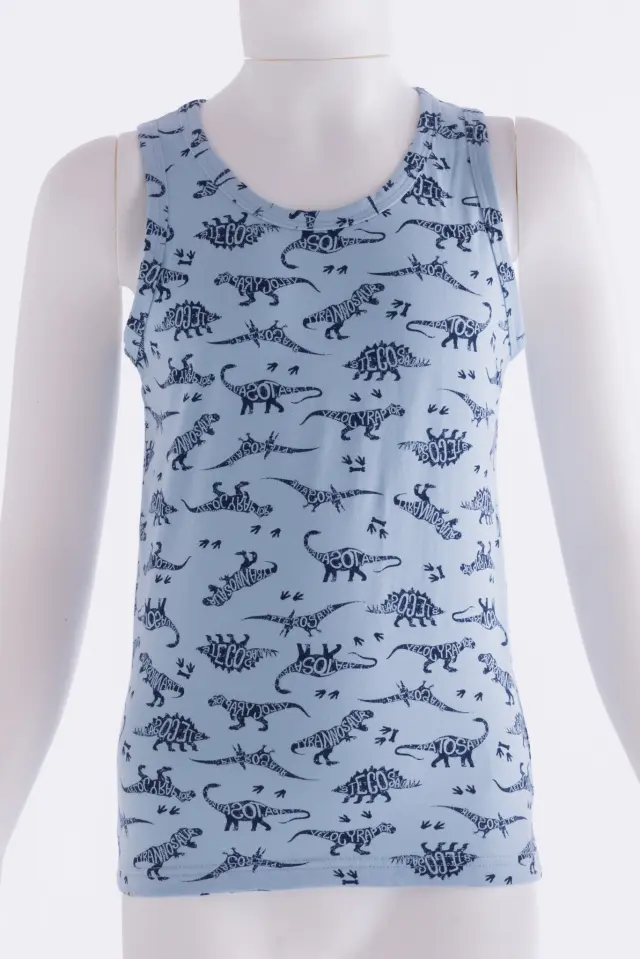 Undershirt Kid Dinosaurs Γαλάζιο