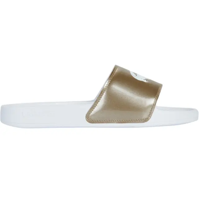 Γυναικείες Παντόφλες Slides Lacoste 751CFA0036K78 Χρυσές Άσπρο - 39,5