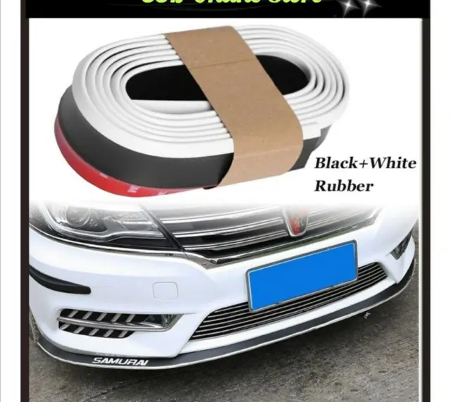 Αυτοκόλλητη ταινία bumper Samurai 2,5m/5cm - Προστατευτικό Χείλος Προφυλακτήρων ΑΣΠΡΟ-ΜΑΥΡΟ
