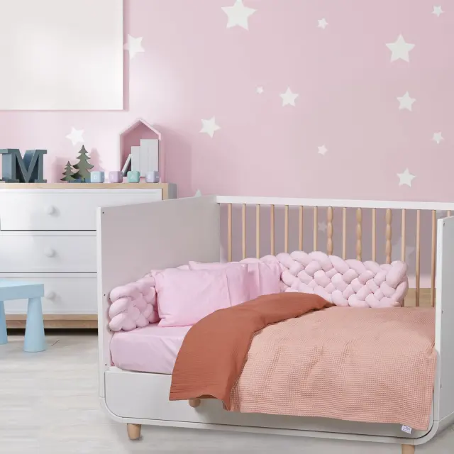Κουβέρτα Καλοκαιρινή Κούνιας 110x150 Σομόν 4884 Das Baby