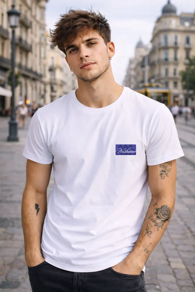 T-shirt Noshame® Λευκό με τύπωμα - 142652 - XXL
