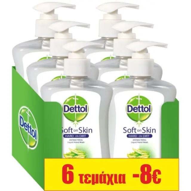 Dettol Αντιβακτηριδιακό Κρεμουσάπουνο Aloe Vera & Πρωτεϊνες Γάλακτος - Ενυδατικό 250ml