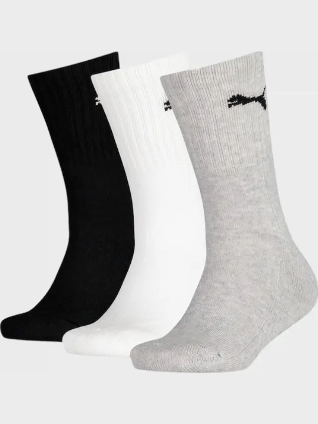 Puma Αθλητικές Παιδικές Κάλτσες Μακριές Junior 3P Collection Πολύχρωμες 3 Ζευγάρια - 31-34 2