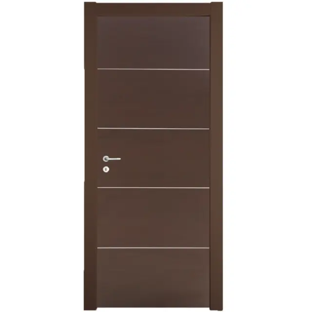 Θωρακισμένη Πόρτα Wenge με inox KΠ107 2