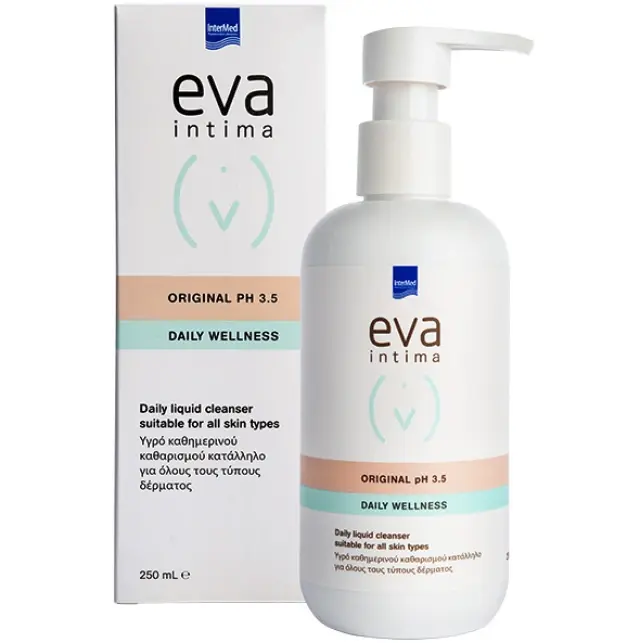 INTERMED Eva Intima Original Υγρό Καθημερινού Καθαρισμού της Ευαίσθητης Περιοχής για Όλους τους Τύπους Δέρματος, 250ml