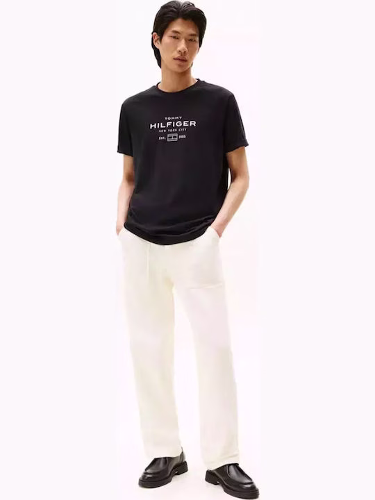 Tommy Hilfiger Μαύρο T-shirt με λαιμόκοψη Μαύρο 2