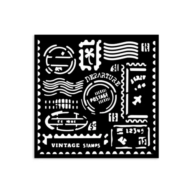 Thick Stencil 12x12cm, Stamperia, Art of Travelling, Stamps