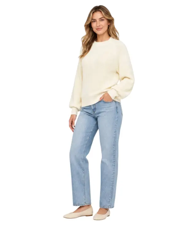 Desigual - Γυναικείο Πλεκτό Zιβάγκο Sena Chunky Knit Jumper 23WWJF14-1001 Λευκό 3