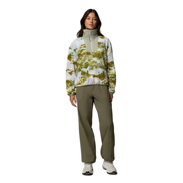 Columbia Sequoia Grove™ Printed Γυναικεία Μπλούζα Fleece Citron Haze/Fieldaze - 2136204-775 - L 3
