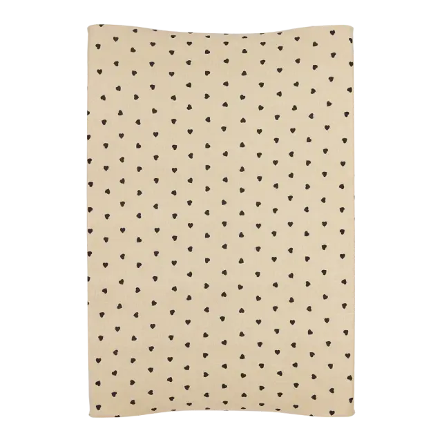 Meyco Κάλυμμα Αλλαξιέρας 100% Βαμβακερό Sweet Heart Soft Sand/Black