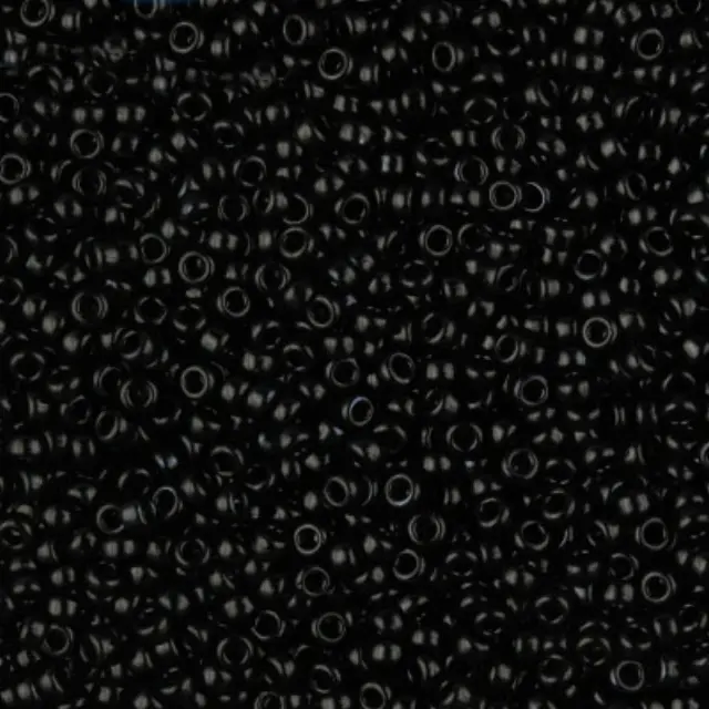 Χάντρα Miyuki Round Rocailles 10/0 - 401 - Opaque Black ~10gr