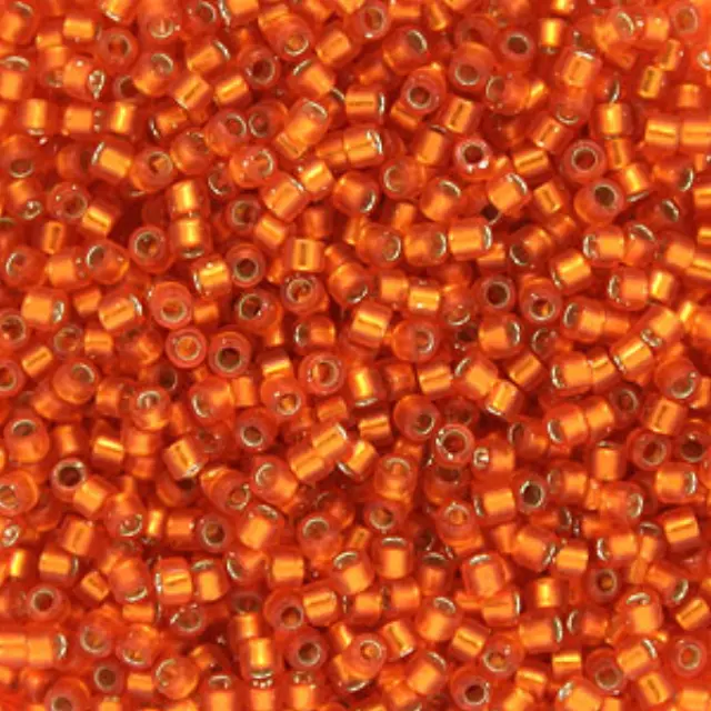 Χάντρα Miyuki Delica 11/0 - DB0681 - Semi Matte Transparent Silver Lined Orange ~7gr