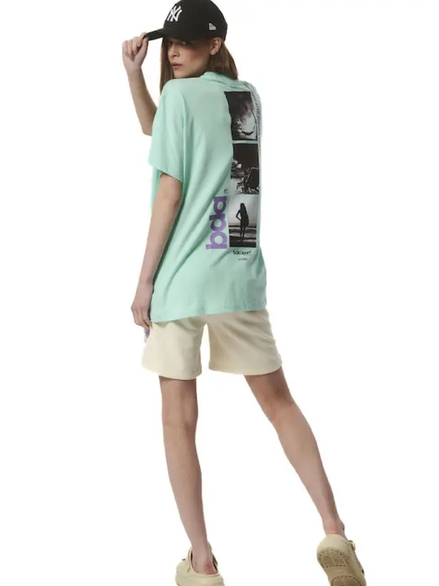 Body Action Γυναικείο Oversized T-shirt Glass Green - M 3