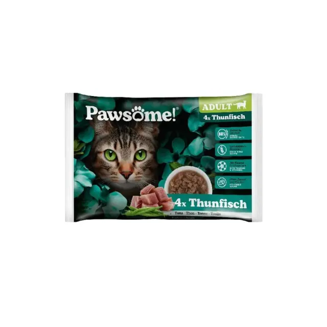 Pawsome Adult Τόνος 85gr FlowPack (4 Τεμ.) 85gr FlowPack (4 Τεμ)
