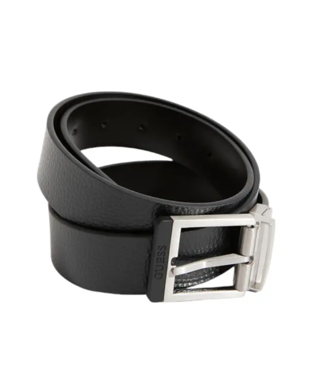Guess - Ανδρική Δερμάτινη Ζώνη Διπλής Όψεως BM7942P6335-BLA Μαύρο 2