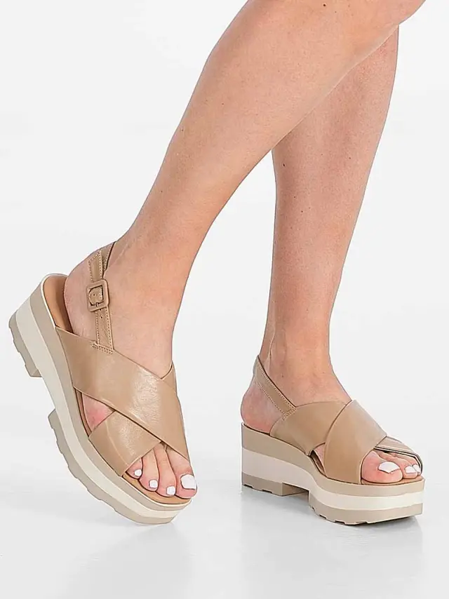 Repo Πέδιλα Γυναικείο δέρμα Μπεζ REP/54226 BEIGE - 40 2