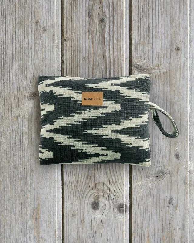Νεσεσέρ Θαλάσσης 23x32 Nima Chevron Beige-Black 100% βαμβακερό 2