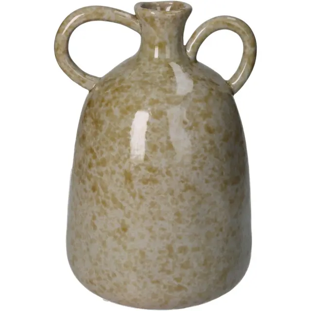 Βάζο Καφέ Κεραμικό 15.4x15x21.7cm
