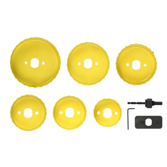 Hole saw set 9 pieces heavy duty
