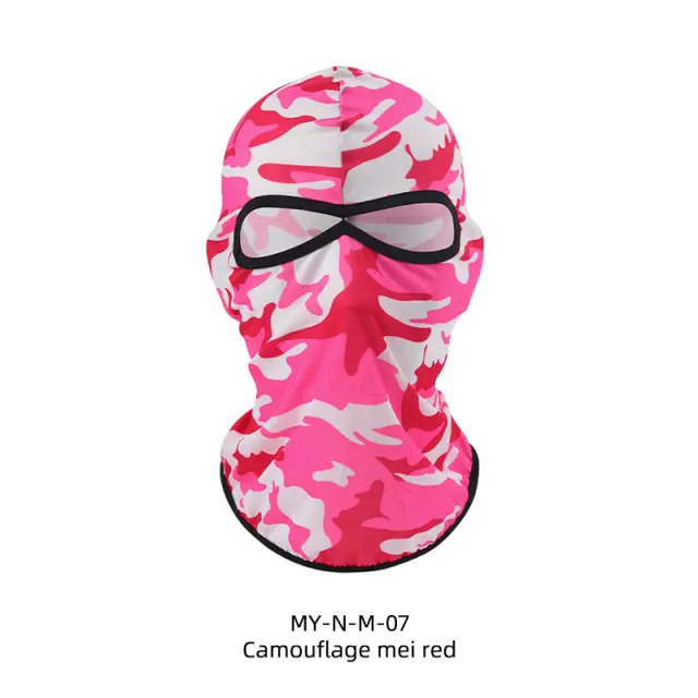 Ghetto Helmet Liner Balaclava Camouflage 2 Hole Unisex Red