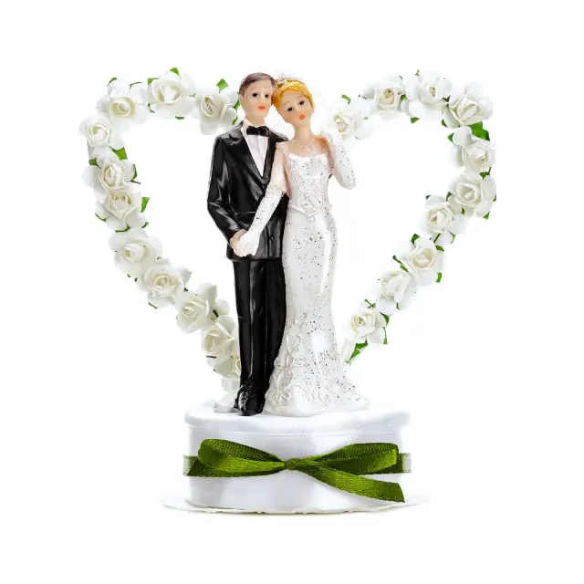 PartyDeco Cake Topper - Νεόνυμφοι - Λευκό