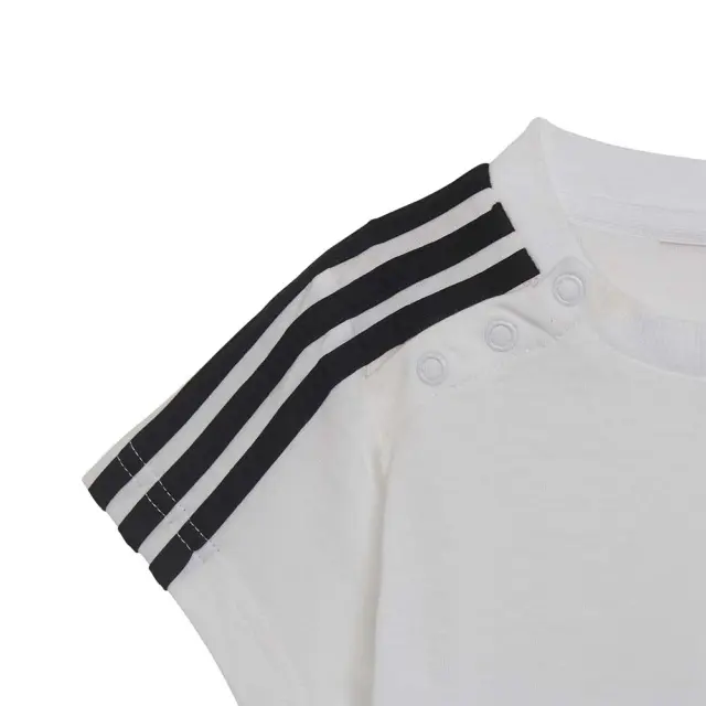 adidas Sportswear Infant's 3Stripes Sport Set Άσπρο - Μαύρο H65817 (adidas Sportswear) - 80 3