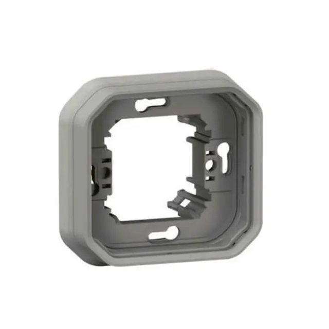 PLEXO 1 GANG FLUSH MOUNTING SUPPORT FRAME - GREY