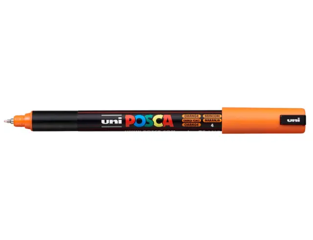 Μαρκαδόρος Σχεδίου Uni Posca PC-1MR με πάχος μύτης 0.7mm - OrangePC-1MR(E) - ΠOPTOKAΛI