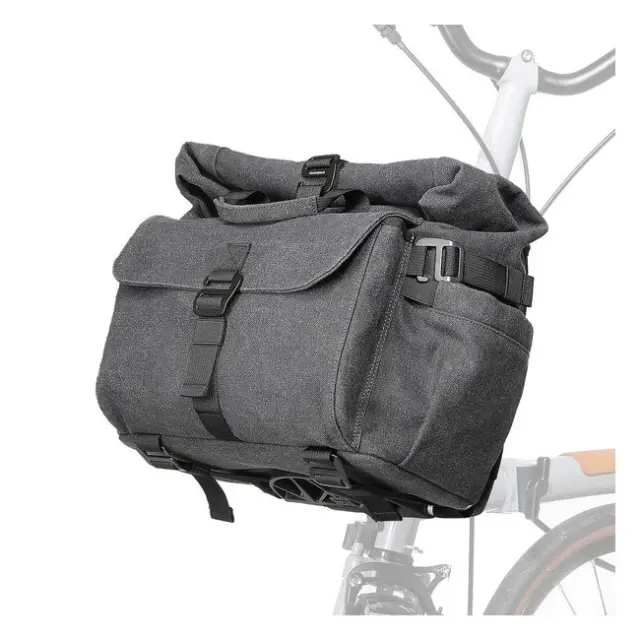 Rockbros H46 Backpack Saddlebag Handlebar Bag Gray