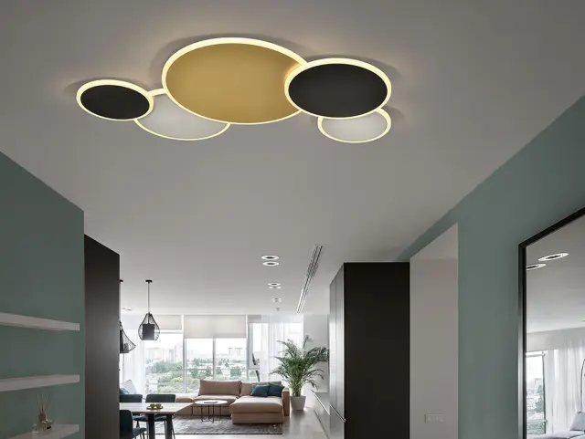 Umbra Large 236322 χρυσό-μαύρο-άσπρο φωτιστικό οροφής Άσπρο Μαύρο Χρυσό