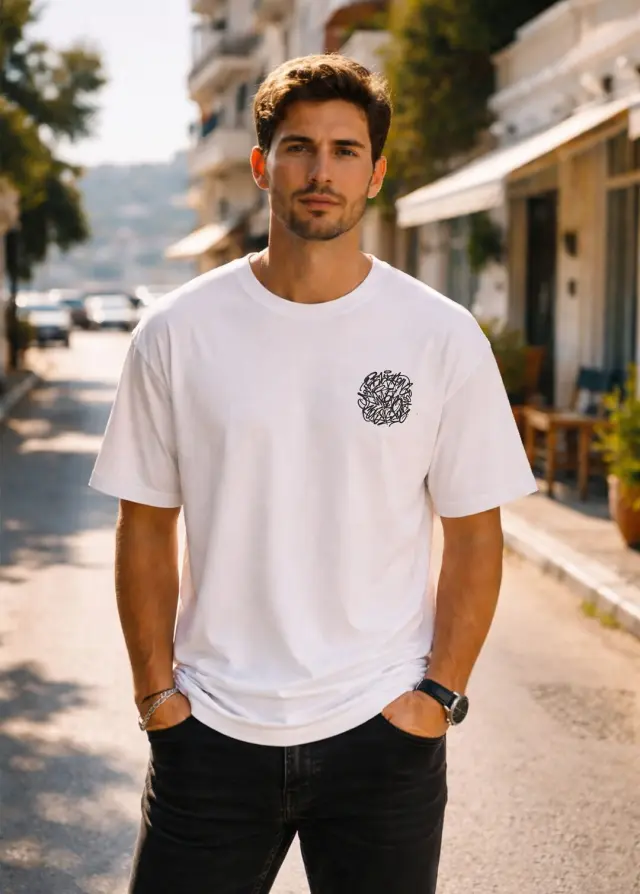 T-shirt Noshame® Oversized Λευκό με τύπωμα - 152643 - XXL 2