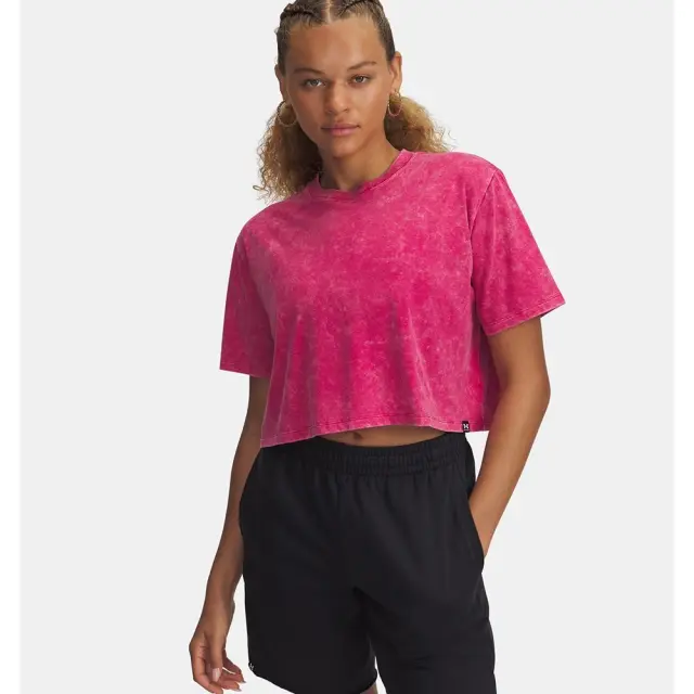 Under Armour Rival Wash T-Shirt (1389724-681) - Φούξια - M