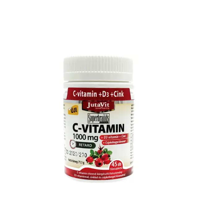 JutaVit Vitamin C 1000 mg + D3 + Zinc tablet 45 Tablets