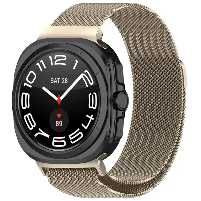 Techsuit W009 Λουράκι Ανοξείδωτο Natural Titanium Galaxy Watch Ultra 47mm