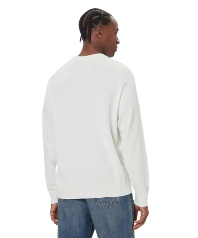 Calvin Klein - Ανδρικό Πουλόβερ Crewneck Monogram Relaxed Fit LV04RC309G-YAS Εκρού - XL 3
